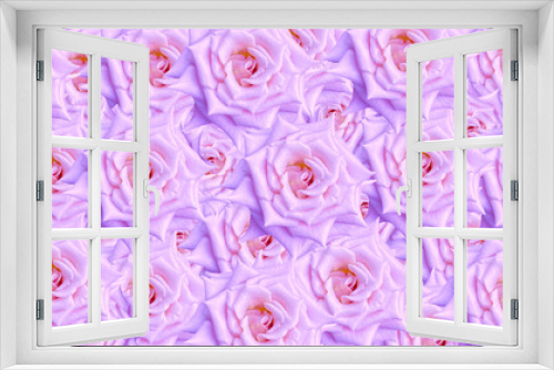 Fototapeta Naklejka Na Ścianę Okno 3D - purple  colored roses pattern spring nature background