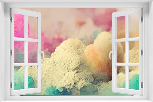 Fototapeta Naklejka Na Ścianę Okno 3D - colorful powder brush texture blur background