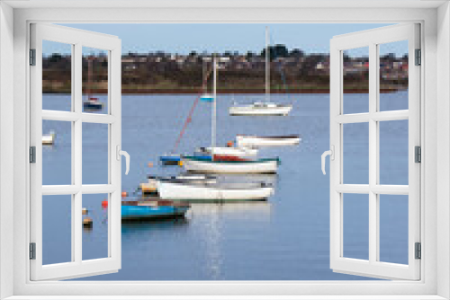 boats in the manningtree harbor