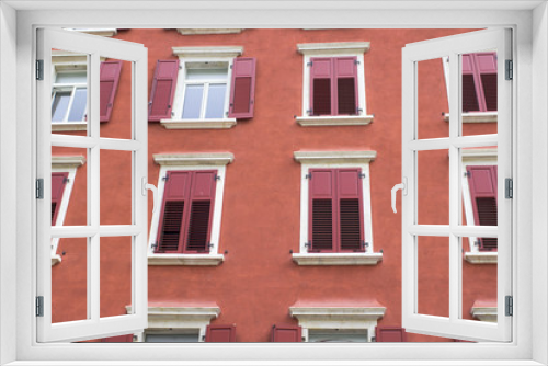 Fototapeta Naklejka Na Ścianę Okno 3D - Trento old palace facade