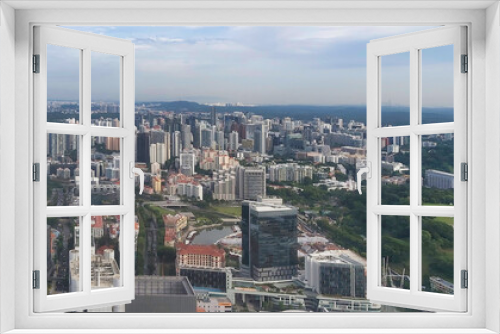 Aerial view of Singapore from CapitaSpring Building