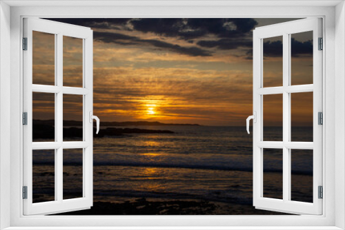 Fototapeta Naklejka Na Ścianę Okno 3D - Golden sunset over Luderitz Bay