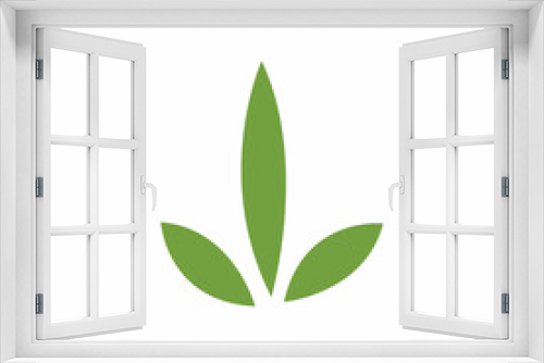 Fototapeta Naklejka Na Ścianę Okno 3D - logo leaf
