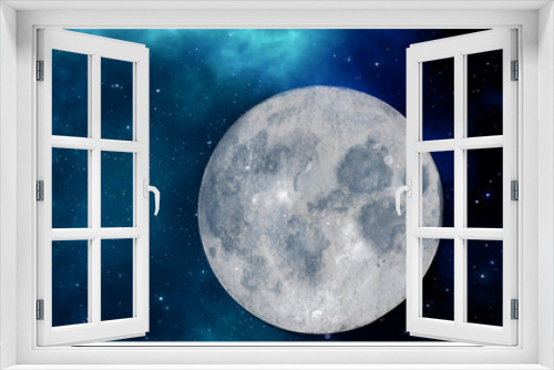 Fototapeta Naklejka Na Ścianę Okno 3D - mega lua brilhante 