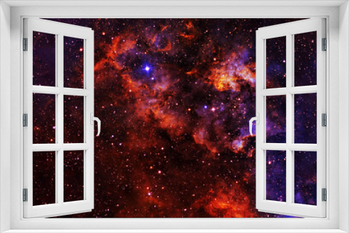 Fototapeta Naklejka Na Ścianę Okno 3D - Beautiful red galaxy, space nebula. Elements of this image furnished by NASA