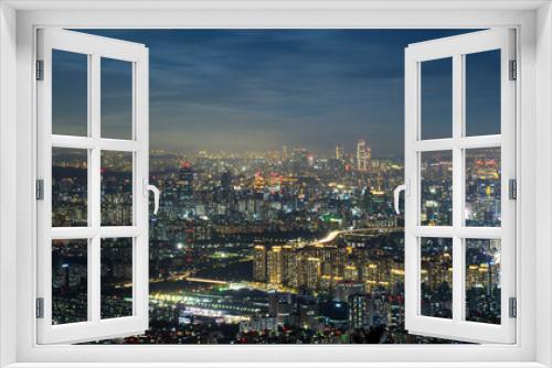 Fototapeta Naklejka Na Ścianę Okno 3D - Apartment Landscape in Seoul, Korea