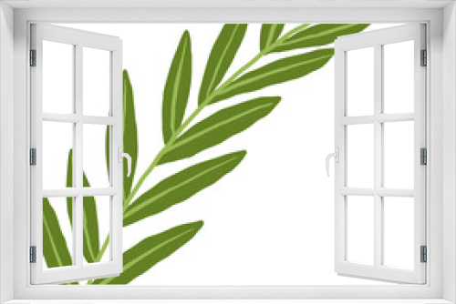 Fototapeta Naklejka Na Ścianę Okno 3D - Green Leaf Illustration