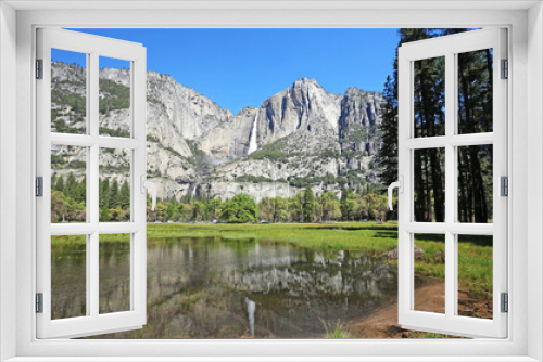 Fototapeta Naklejka Na Ścianę Okno 3D - Reflection in Cooks Meadow - Yosemite NP, California