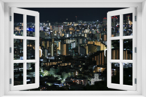 Fototapeta Naklejka Na Ścianę Okno 3D - 兵庫県神戸市　ビーナスブリッジからの夜景