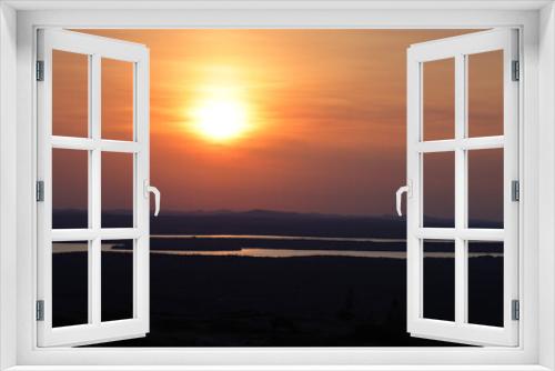 Fototapeta Naklejka Na Ścianę Okno 3D - Sunset view from a Mountain top
