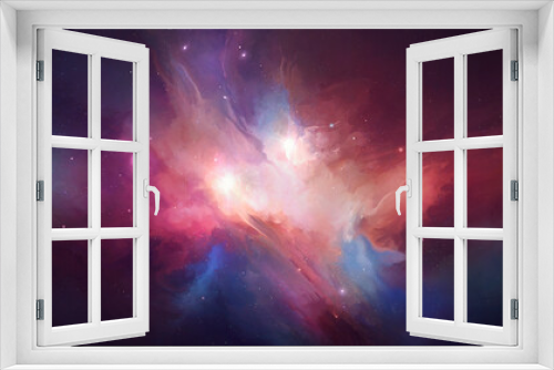 Fototapeta Naklejka Na Ścianę Okno 3D - Nebula on a background of outer space	
