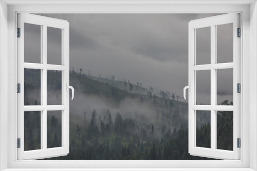 Fototapeta Naklejka Na Ścianę Okno 3D - fog in the mountains