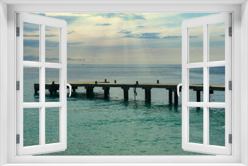 Fototapeta Naklejka Na Ścianę Okno 3D - pier in the ocean