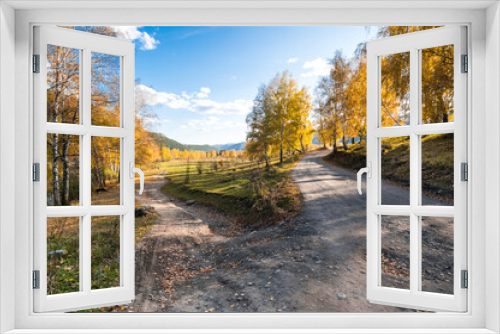 Fototapeta Naklejka Na Ścianę Okno 3D - Autumn in Altay mountains