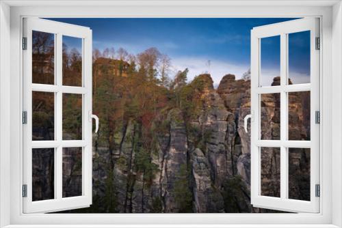Fototapeta Naklejka Na Ścianę Okno 3D - Bastei im Elbsandsteingebierge