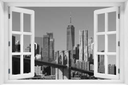Fototapeta Naklejka Na Ścianę Okno 3D - New York City  B and W
