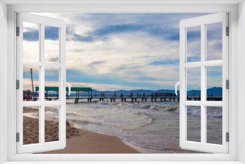 Fototapeta Naklejka Na Ścianę Okno 3D - pier da praia de Canasvieiras Florianopolis brasil