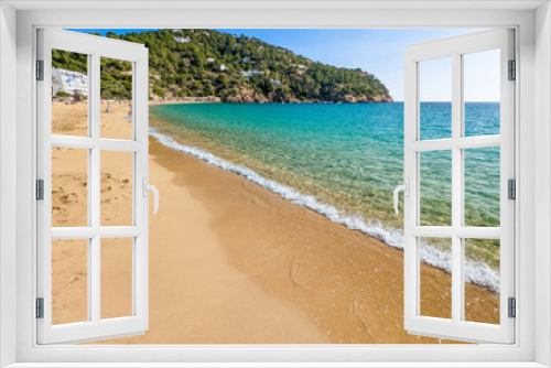 Fototapeta Naklejka Na Ścianę Okno 3D - Ibiza, Balearics, Spain - Cala de San Vincente or Sant Vincent, bay with beach