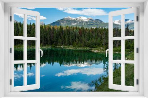 Fototapeta Naklejka Na Ścianę Okno 3D - 湖面に映る青空