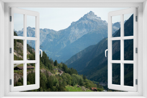 Fototapeta Naklejka Na Ścianę Okno 3D - スイスの美しい田舎の街並み風景