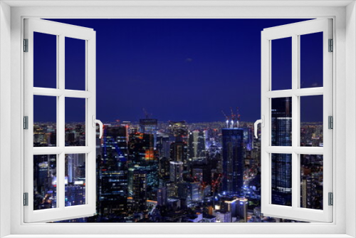 Fototapeta Naklejka Na Ścianę Okno 3D - 六本木ヒルズからの東京夜景