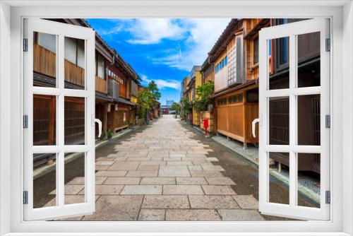 Fototapeta Naklejka Na Ścianę Okno 3D - 石川県　金沢　にし茶屋街の町並み