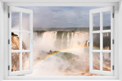 Fototapeta Naklejka Na Ścianę Okno 3D - Waterfall at Iguassu Falls