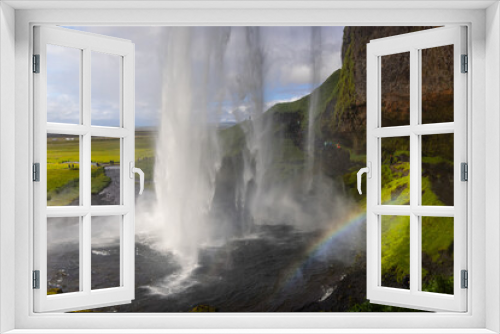 Fototapeta Naklejka Na Ścianę Okno 3D - Seljalandsfoss waterfalls in Iceland.