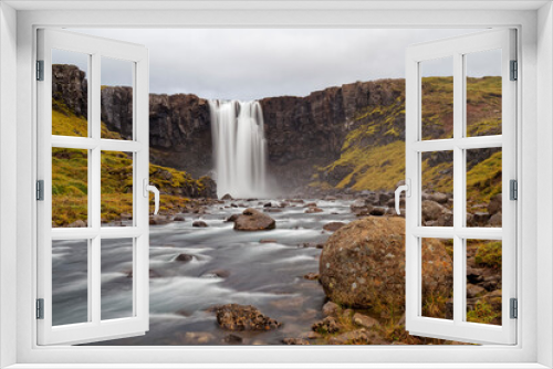 Fototapeta Naklejka Na Ścianę Okno 3D - The beautiful Gufufoss waterfall, Iceland.