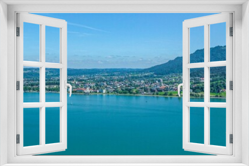 Fototapeta Naklejka Na Ścianę Okno 3D - Ausblick auf den östlichen Bodensee bei Bregenz