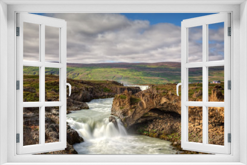 Fototapeta Naklejka Na Ścianę Okno 3D - Godafoss Island Wasserfall