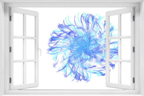 Fototapeta Naklejka Na Ścianę Okno 3D - abstract blue ball
