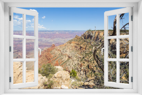Fototapeta Naklejka Na Ścianę Okno 3D - Rock formations on the South Rim edge of Grand Canyon National Park, Arizona, USA