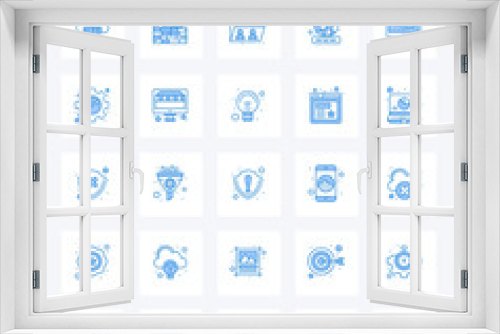 Creative Seo 25 Blue icon pack  Such As productivity. cloud computing. sharing. cloud. website