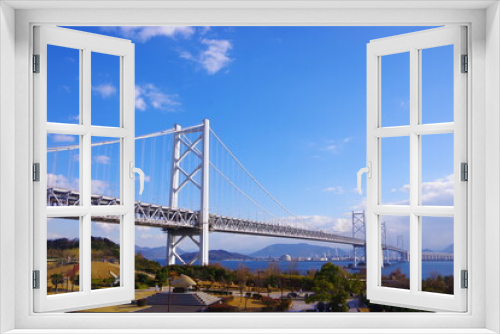 Fototapeta Naklejka Na Ścianę Okno 3D - 海の上の橋