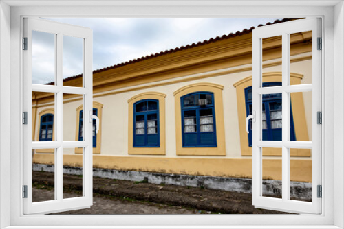 Fototapeta Naklejka Na Ścianę Okno 3D - Facade of building in historic city of Iguape, south coast of Sao Paulo state, Brazil