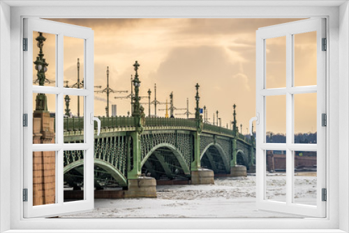 Fototapeta Naklejka Na Ścianę Okno 3D - Trinity Bridge in St. Petersburg