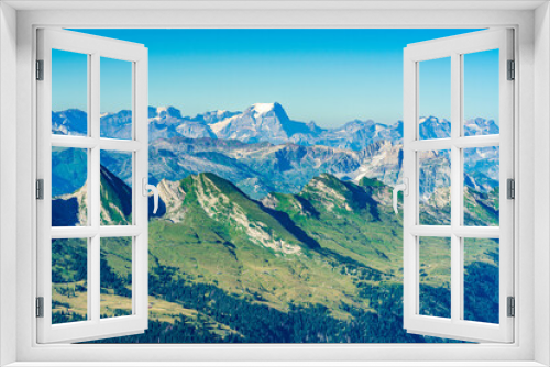 Fototapeta Naklejka Na Ścianę Okno 3D - Switzerland 2022, Beautiful view of the Alps from Santis mountain.