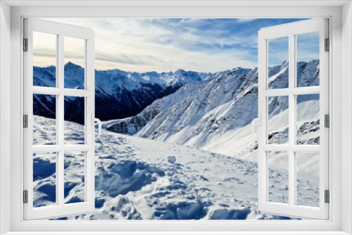 Fototapeta Naklejka Na Ścianę Okno 3D - Austria Paznaun Rocky Mountains Landscape