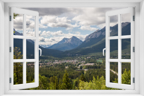 Fototapeta Naklejka Na Ścianę Okno 3D - Tourism. Active recreation in mountains and lake in Banff National Park, Alberta, Canada. Hiking, walks in the forest in summer. 