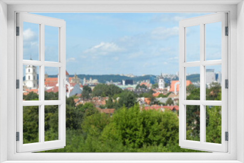 Fototapeta Naklejka Na Ścianę Okno 3D - Vilnius Skyline