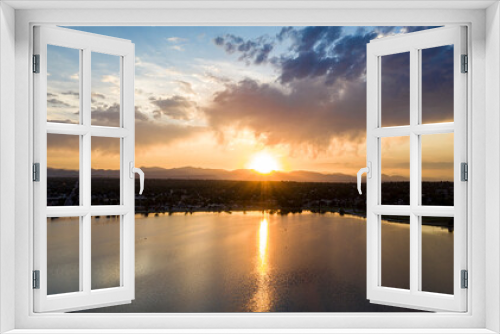 Fototapeta Naklejka Na Ścianę Okno 3D - Sloan Lake Sunset