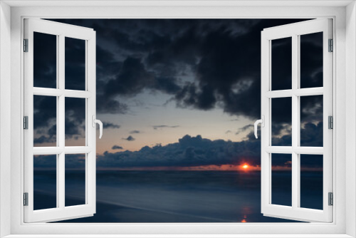 Fototapeta Naklejka Na Ścianę Okno 3D - zachód słońca nad morzem bałtyckim
