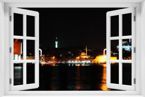 Fototapeta Naklejka Na Ścianę Okno 3D - İstanbul and Night