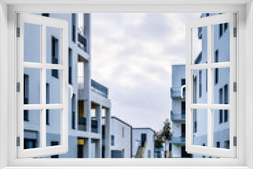Fototapeta Naklejka Na Ścianę Okno 3D - Façades d'immeubles dans une résidence