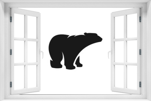 Fototapeta Naklejka Na Ścianę Okno 3D - Bear logo template design abstract icon isolated white background