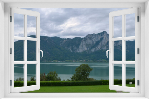 Fototapeta Naklejka Na Ścianę Okno 3D - Mondsee panorama view