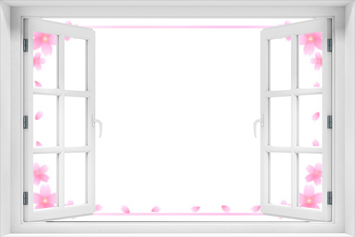 Fototapeta Naklejka Na Ścianę Okno 3D - 桜のフレーム背景