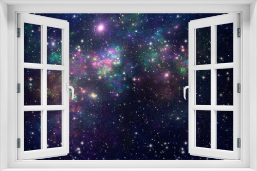 Fototapeta Naklejka Na Ścianę Okno 3D - Cosmic turbidity background  - starry sky universe backdrop -  galaxy pleiad design
