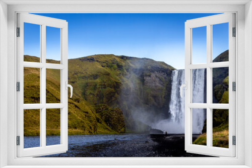 Fototapeta Naklejka Na Ścianę Okno 3D - Skógafoss Waterfall in Iceland during summer